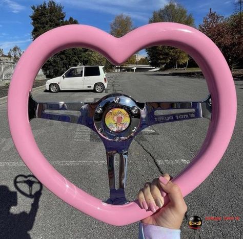 Pink Heart Steering Wheel, Heart Car Decor, Heart Rims, Heart Steering Wheel, Pink Steering Wheel, Custom Steering Wheel, Cute Car Decor, Pink Wheels, Car Meets