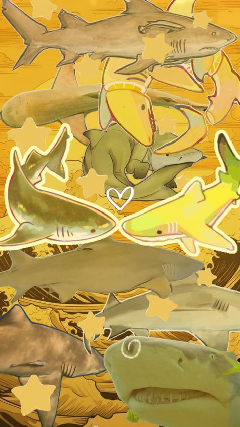 #lemonshark #shark #aesthetic #wallpaper # lemon #yellowaesthetic #sharkboyfriends #art Lemon Shark Wallpaper, Shark Background, Shark Wallpaper, Lemon Shark, Ocean Room Decor, Pet Goldfish, Shark Pictures, Shark Art, Cute Shark