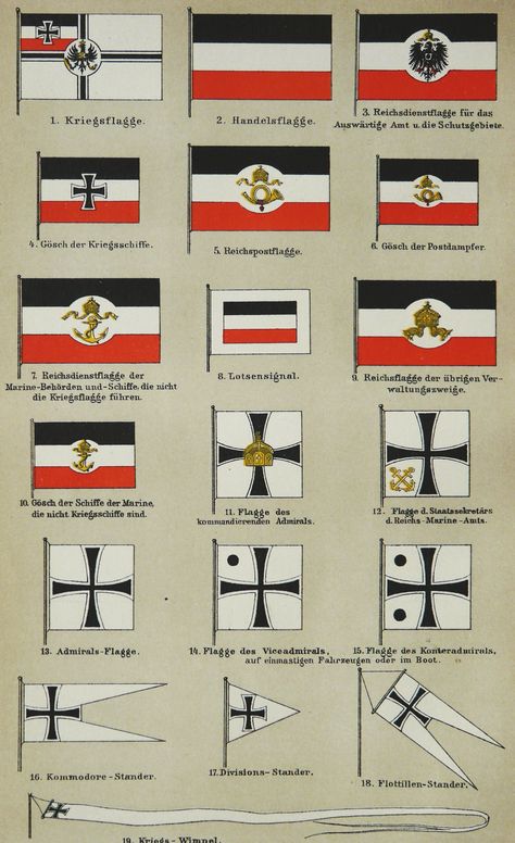 1895 Antique lithograph of GERMAN FLAGS. FLAGS OF GERMAN EMPIRE. PRUSSIA. MILITARIA. GERMANY. 128 years old print DESCRIPTION: This antique chromolithograph was printed in Germany in 1895. It is printed on good paper and the image is exquisitely drawn. Colours are vivid and fresh.  SUBJECT: GERMAN FLAGS MEDIUM: Lithograph. Reverse side has another image SIZE (in inch): 9.8" x 6" or 25 x 15 cm. AGE: 128 years. Victorian Era. CONDITION: Good condition This is an original antique print from 1895, a German Empire Flag, German Aesthetic, Ww2 Propaganda Posters, Ww1 History, German Empire, Historical Flags, History Posters, Propaganda Art, German Soldiers Ww2