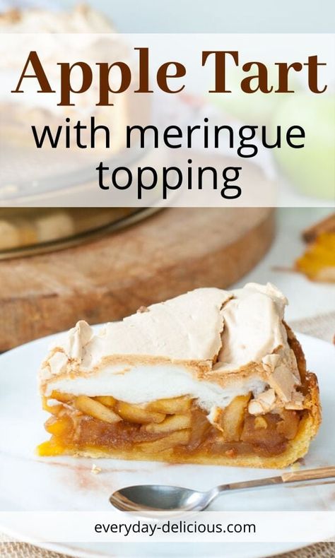 Desserts With Meringue Topping, Honey Recipes Baking, Sauteed Apples, Meringue Topping, Cinnamon Apple Pie, Apple Dishes, Baked Dessert, Sweet Pies, Good Pie