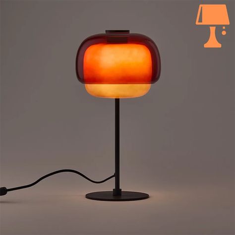 Lampe de Chevet Kinoko : Design Rétro-Contemporain pour un Éclairage Stylisé Tableau des Caractéristiques Clés de Notre Lampe de Chevet Kinoko Caractéristique Détail Design Inspiré des années 70, rétro-contemporain Matériau Double abat-jour en verre, pied en métal Couleur Bourgogne et Noir Type d'Ampoule E14 pour ampoule LED 3W (non incluse) Dimensions Diamètre: 21,5 cm, Hauteur: 41 cm Caractéristiques Uniques Verre soufflé artisanal, chaque pièce unique Design Inspiré et Élégant : La Lampe de C Retro Lamps Vintage, Lamp Aesthetic, Lampe Vintage, Dream Furniture, Deco Retro, Retro Lamp, Lampe Design, Standing Lamp, Water Lighting