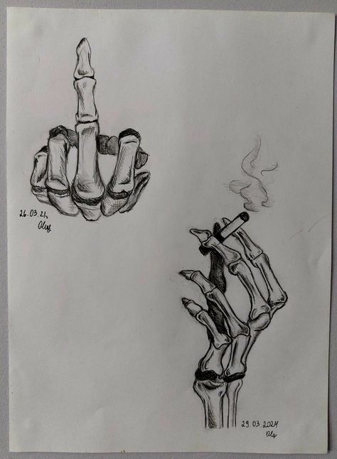 Hand Bones Sketch, Hand With Cigerate Drawing, Skeleton Angel Tattoo, Skeleton Painting Ideas, How To Draw Bones, Hand Skeleton Sketch, Skeleton Hand Drawing Reference, Cigerattes Drawings, Skeleton Hand Drawings