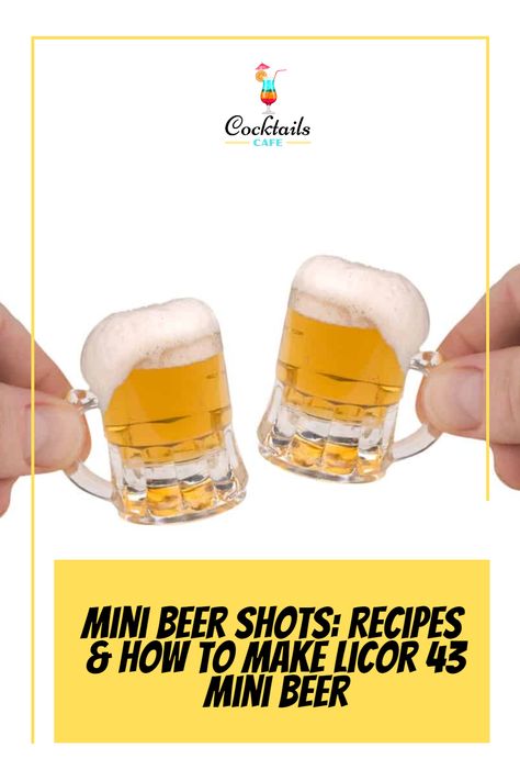 Mini Beers Shots, Camping Shots Alcohol, Beer Shots Recipe, Mini Beer Shots Recipes, Mini Beers, Mini Beer Shots, Beer Shots, Shots Recipes, Vanilla Liqueur