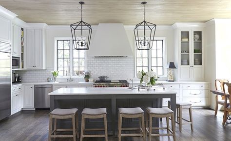 Kitchen Sink And Range On Same Wall, Kitchen With Windows Beside Range, Range With Windows On Either Side, Windows Beside Range Hood, Range Hood With Windows On Each Side, Kitchen With Two Windows On One Wall, Windows On Either Side Of Range, Sink And Range On Same Wall, White Subway Tile Kitchen