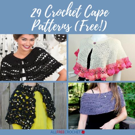 29 Crochet Cape Patterns (Free!) | AllFreeCrochet.com Crochet Cape Pattern Free, Cape Pattern Free, Crochet Cape Pattern, Patterns For Kids, Crochet Cape, Cape Pattern, Simply Crochet, Summer Shawl, Crochet Cable