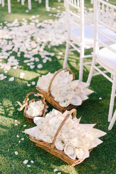 Flower Petals To Throw At Wedding, White Petals To Throw Wedding, Throwing Petals Wedding, Flower Petals For Guests To Throw, Petal Throwing Wedding Ideas, Throw Petals Wedding, Wedding Fan For Bride, Romantic Whimsy Wedding, Wedding Throwing Petals