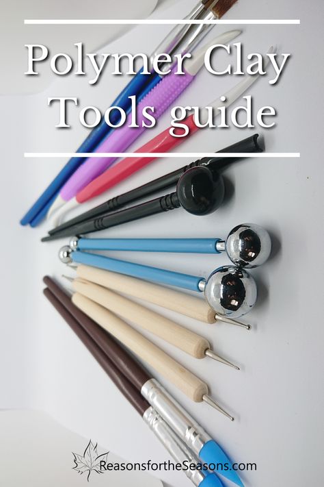 Tools For Clay Art, How To Use Polymer Clay Tools, Types Of Clay For Sculpting, How To Use Clay Sculpting Tools, Polymer Clay Tools Diy, Polymer Clay 101, Tools For Polymer Clay Jewelry, Polymer Clay Sculpting Tutorial, Polymer Clay Earring Supplies