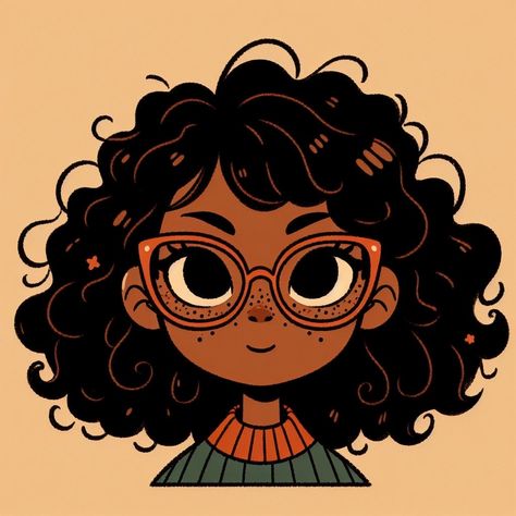 Curly Hair Characters Cartoon, Bob Haircut Drawing, Curly Hair Illustration, Curly Hair Cartoon, Hair Illustration, Kids Illustration, Cute Curly Hairstyles, Cartoon Character Pictures, Shadow Pictures