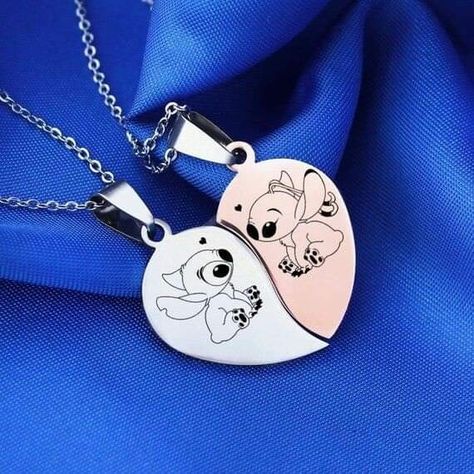 Lilo And Stitch Merchandise, قلادات متدلية, Lilo Und Stitch, Lilo And Stitch Quotes, Stitch Toy, Bff Jewelry, Stitch Quote, Lilo Et Stitch, Stitch Clothes