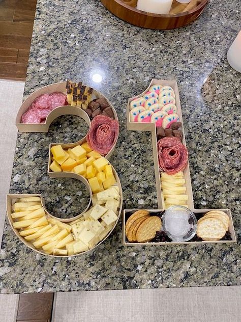 We are turning paper mache numbers into a cute charcuterie birthday board! Paper Mache Number Charcuterie, Paper Mache Numbers Birthday, Diy Cardboard Numbers, Paper Mache Charcuterie, Number Charcuterie Board, Charcuterie Numbers, Diy Paper Mache, Charcuterie Board Diy, Charcuterie Board Meats