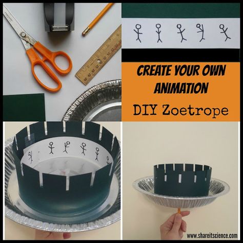 Share it! Science : DIY Zoetrope Animation STEAM Project Diy Zoetrope, Zoetrope Animation, Science Diy, Art Engineering, Steam Ideas, Steam Projects, Stem Classroom, Steam Activities, Diy Science