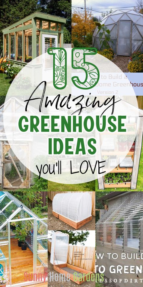 You'll love all these DIY homemade greenhouse ideas for your backyard or garden area. Small and large ideas. Diy Greenhouses, Window Greenhouse, Garden Shed Diy, Taman Diy, Dome Greenhouse, Best Greenhouse, Lean To Greenhouse, Build A Greenhouse, Greenhouse Ideas