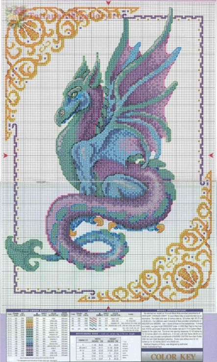 Dragon Cross Stitch, Fantasy Cross Stitch, Beaded Cross Stitch, Cross Stitch Pictures, Crochet Cross, Dragon Pattern, Cross Stitch Animals, Blue Dragon, Cross Stitch Patterns Free