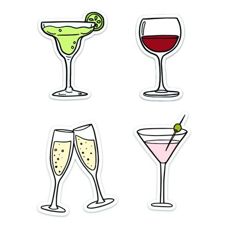 Cocktail party stickers perfect for your next event! #cocktailparty #party #drinks #pinners . #Alcohol_Stickers_Printable #Drink_Stickers_Printable #Stickers_Packs_Aesthetic #Margarita_Tattoo_Drinks Champagne Sticker, Drinking Stickers, Alcohol Stickers, Drinks Stickers, Drink Drawing, Wine Margarita, Cocktails Drawing, Party Scrapbook, Cocktails Clipart