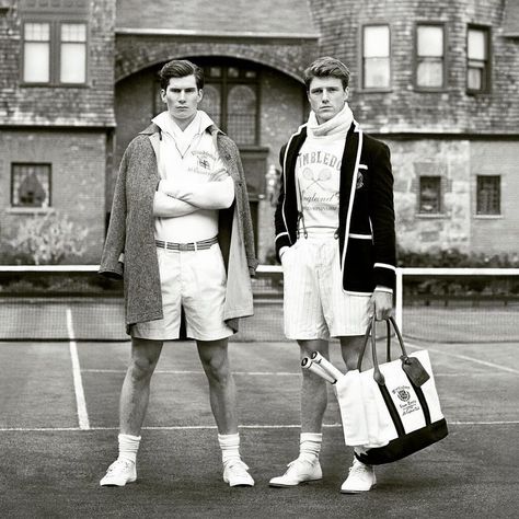 There’s something about Ralph. 📸: Polo Ralph Lauren Wimbledon campaign, shot at the Tennis Hall of Fame in Newport, Rhode Island — summer, 2016. Mode Tennis, Ralph Lauren Aesthetic, Tennis Aesthetic, Preppy Men, Ivy League Style, Ivy Style, Vintage Tennis, Gq Magazine, Tennis Fashion