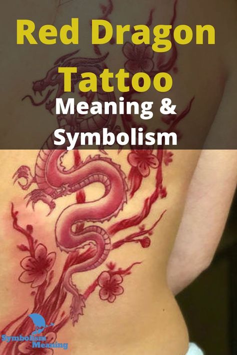 Red Dragon Tattoo Meaning & Symbolism Red Dragon Tattoo Meaning, Red Dragon Meaning, Dragon Tattoo Meaning Woman, Red Dragon Tattoo For Women, Red Ink Dragon Tattoo, Red Dragon Tattoos, Fire Dragon Tattoo, Lotus Meaning, Dragon Meaning