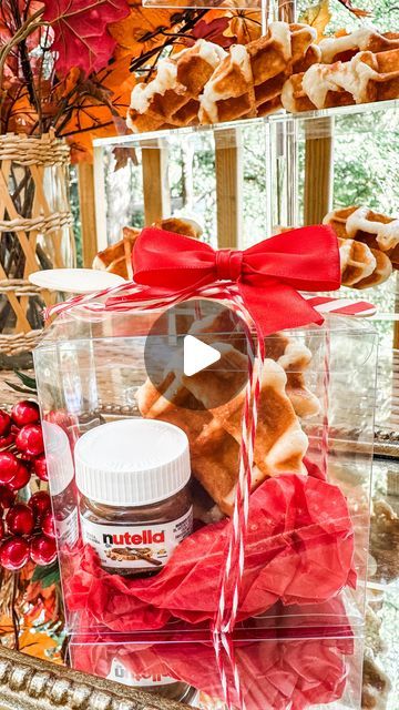 Ashley Temple on Instagram: "Comment WAFFLES and I’ll send you all of my sources!   This would be the cutest party favor at the end of an event to take home some waffles and Nutella as a little midnight treat! 🧇  It would work great for a wedding, baby shower, bridal shower, birthday party and I love these mini jars that are made of glass. They actually come with a little spoon included, but I liked the pop of red that I attached. What do you think?   #partyfavors #weddingfavors #bridalshower #bridalshowerfavors #babyshowerfavors #partyideas #partyinspo" Lip Gloss Gift Ideas, Mini Nutella Gift Ideas, Nutella Gift Ideas, Nutella Gift, Nutella Gifts, Mini Nutella, Pop Of Red, Mini Jars, Bridal Shower Favors