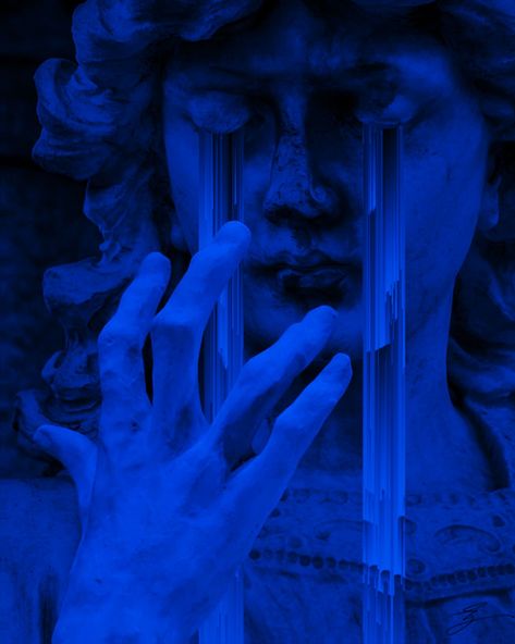 Weeping Angels Aesthetic, Weeping Angel Aesthetic, Blue Demon Aesthetic, Clipped Wings, Ahs Apocalypse, Villain Arc, Angel Oc, Weeping Angels, Demon Aesthetic