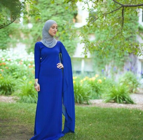 Royal Blue Royal Blue Hijab Outfit, Blue Hijab Outfit, Blue Hijab, Hijabi Outfit, Hijab Chic, Dresses Elegant, Evening Dresses Elegant, Scarf Design, Hijab Outfit