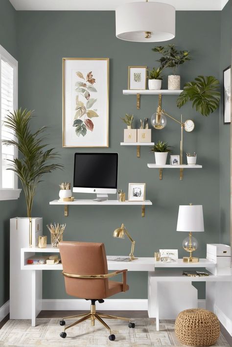 - Home office
- Paint colors
- Productivity
- Style Office Feature Wall Ideas Paint Colors, At Home Office Paint Colors, Paint Color Schemes Office, Work From Home Office Paint Colors, Color Scheme For Office, Light Office Paint Colors, Home Office Color Scheme Cozy, Office Paint Inspiration, Paint Colors For Small Office