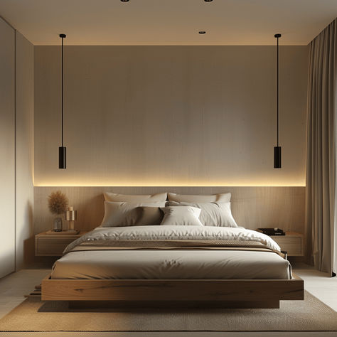 55 Minimalist Bedroom Ideas That Will Instantly Calm Your Mind - Edward George Minimalist Japanese Bedroom, Minimal Bedroom Ideas, Minimal Bedroom Design, Minimalist Bedroom Color, Hotel Style Bedroom, Japandi Bedroom, Japanese Bathroom, Minimalist Bedroom Ideas, Japanese Bedroom