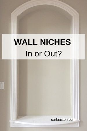 Wall art niche Large Wall Niche Ideas, Arched Niche In Wall, Niche Ideas Living Room, Wall Niche Ideas Living Room, Wall Niches Ideas, Niche Design Wall, How To Decorate Wall, Alcove Decor, Arched Wall Niche