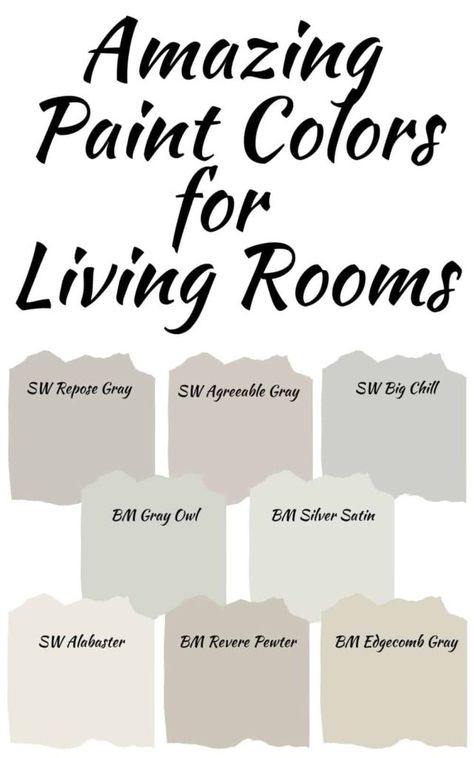 Need a paint color for your living room? Check out one of these 8 amazing neutral paint colors for your living room. #livingroom #home #paintcolors #interiordesign Popular Neutral Paint Colors, Best Neutral Paint Colors, Farmhouse Paint Colors, Popular Paint Colors, Farmhouse Paint, Revere Pewter, Pintura Exterior, Neutral Paint Colors, Paint Colors Benjamin Moore