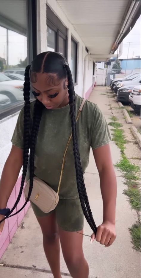 4 Plats Hairstyles, Jayda Wayda Braids Double, Cute Fast Braids Quick Hairstyles Black, Fast Braids For Black Women, Jayda Wayda Braids 5 Braids, Jadya Wayda Braids, Four Braids Hairstyles, Easy Fast Hairstyles, Wayda Braids