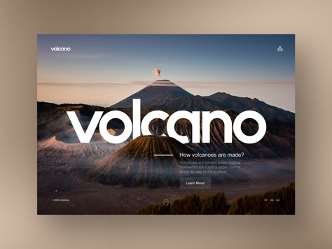 Volcano Information Website Design imagery designer photography typography responsive inspiration branding design natural history ux ui webdesign website nature scenery volcano Photography Typography, Website Banner Design, Real Estate Marketing Design, Ebook Design, Ui Design Website, Nature Scenery, Diy Photography, App Ui Design, Web Layout