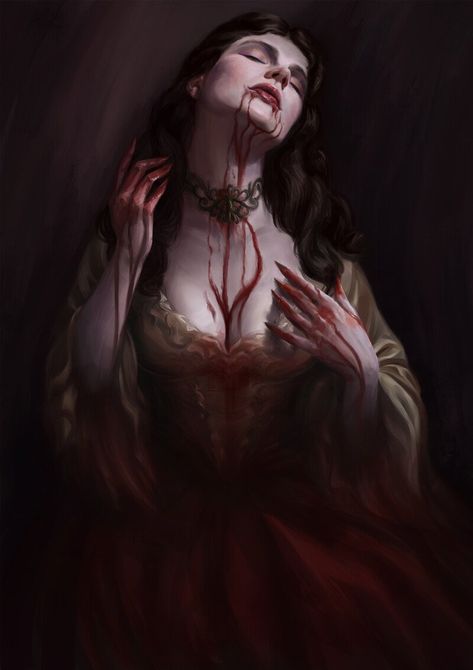 Arte Pulp, Vampire Art, Arte Obscura, Ethereal Art, Arte Horror, The Favourite, Gothic Art, Horror Art, Dark Fantasy Art