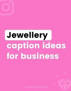 Have you seen the new Instagram captions for jewellery in Preview app? There are hundreds of jewellery caption ideas, jewellery quotes and captions to promote your beautiful products. These captions are perfect if you have a small business, a handmade jewellery shop or if you want to build an amazing community on Instagram. #instagramtips #instagramstrategy #instagrammarketing #socialmedia #socialmediatips Captions For Accessories Business, Jewelry Instagram Caption Ideas, Bios For Small Business, Jewellery Page Bio Ideas, Fashion Brand Captions Instagram, Handmade Jewelry Quotes Business, Small Business Bio Ideas, How To Care For Jewelry Tips, Instagram Content Ideas For Jewelry Business