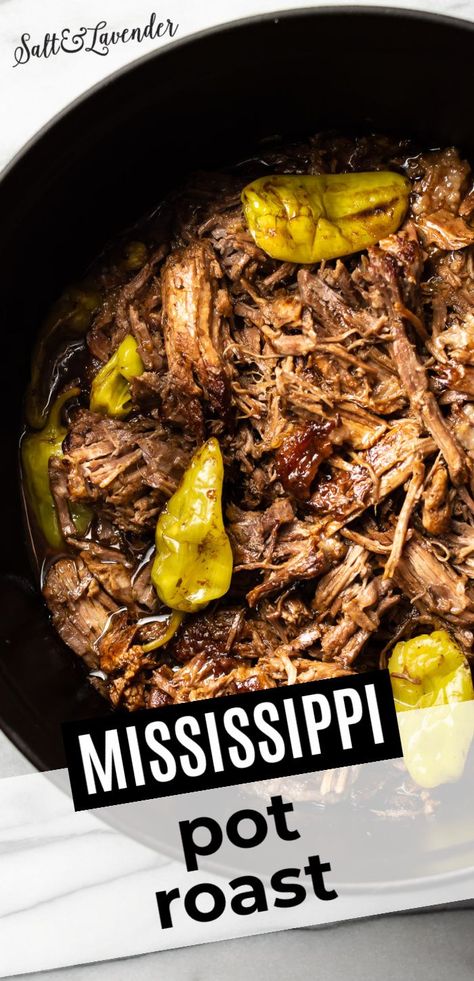 Carolina Pot Roast, Carolina Recipes, Mississippi Pot Roast Recipe, Mississippi Roast Recipe, Roast Gravy, Crockpot Roast Recipes, Pot Roast Crock Pot Recipes, Easy Pot Roast, Ww Breakfast