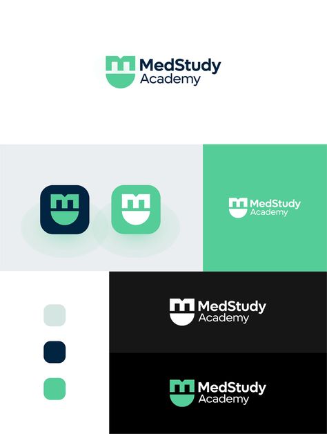 Academy Branding Design, Online Academy Logo, Academy Logo Design Ideas, Education Logo Design Ideas, Academy Logo Design, Educational Logo, Education Branding, School Logo Design, Doctor Logos