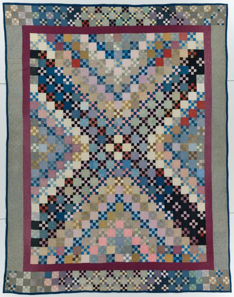 On Exhibit: Contextualizing Amish Quilts – Anabaptist Historians Amische Quilts, Quilt Pattern Ideas, 9 Patch Quilt, Nine Patch Quilt, Quilt Care, Amish Quilts, Nine Patch, Old Quilts, Antique Quilt