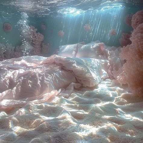 If I Were A Mermaid 🧜🏾‍♀️ 🫧This enchanting space is designed to make you feel like you’re swimming in a sea of dreams. From coral-inspired… | Instagram Mermaid Aesthetic Pastel, Mermaid Tail Aesthetic, Mermaid Cove, Siren Mermaid, Water Aesthetic, Coral Design, Mermaid Aesthetic, Blue Aesthetic Pastel, Mermaid Dreams