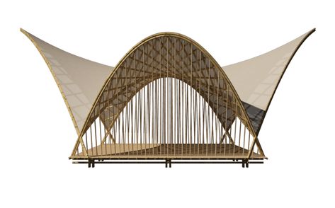 Bamboo Building, Bamboo House Design, Pavilion Architecture, Concept Models Architecture, Bamboo Structure, Bamboo Architecture, Bamboo Construction, Pavilion Design, Desain Lanskap