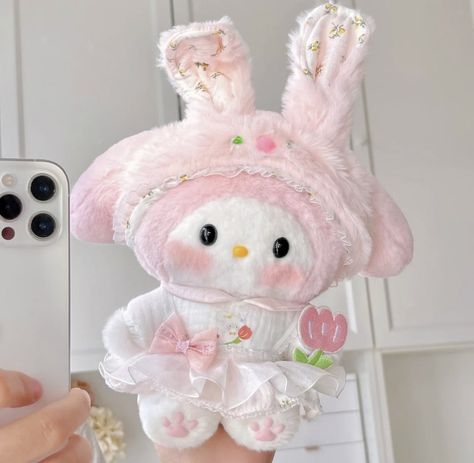 Sanrio Plushies, Plushies Cute, Bedroom Decor For Small Rooms, Kawaii Toys, Cute Hamsters, Dream Doll, Pink Bunny, Hello Kitty My Melody, Pink Girly Things