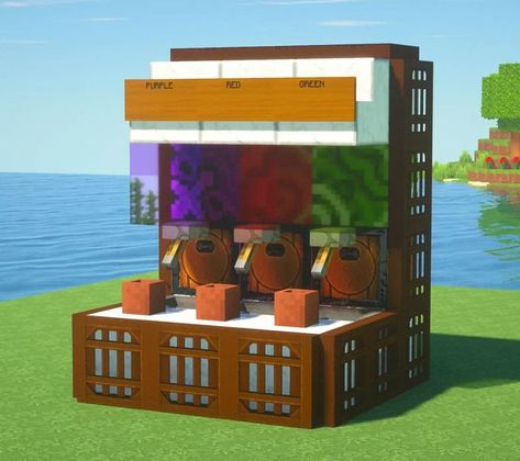 Minecraft Restaurant Kitchen, Minecraft Arcade Ideas, Minecraft Club Ideas, Minecraft Candy Shop, Realistic Minecraft Houses, Minecraft Store Interior, Minecraft Grocery Store, Minecraft Subway, Minecraft Restaurant Ideas