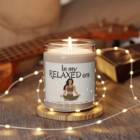 In My RELAXED Era Candle Yoga Aesthetic Meditation Room Essentials Positive Affirmation Zen Namaste Art Minimalist 9oz - Etsy Aesthetic Meditation, Candle Meditation, Namaste Art, Yoga Candles, Yoga Themes, Yoga Aesthetic, Meditation Candles, Meditation Room, Jar Candle