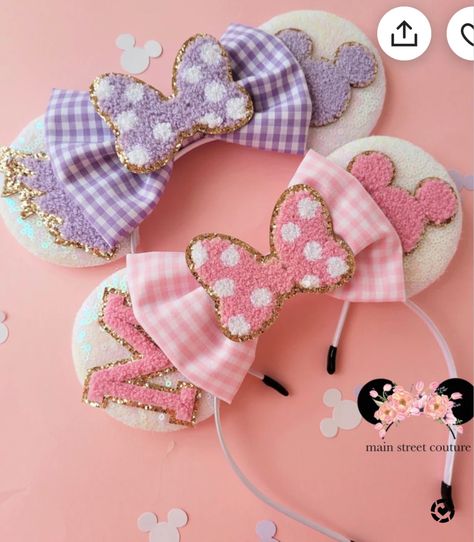 Diy Disney Ears, Disney Ears Headband, Cute Disney Outfits, Disney Mickey Ears, Disney World Outfits, Chenille Patch, Disney Patches, Stoney Clover, Mickey Mouse Ears