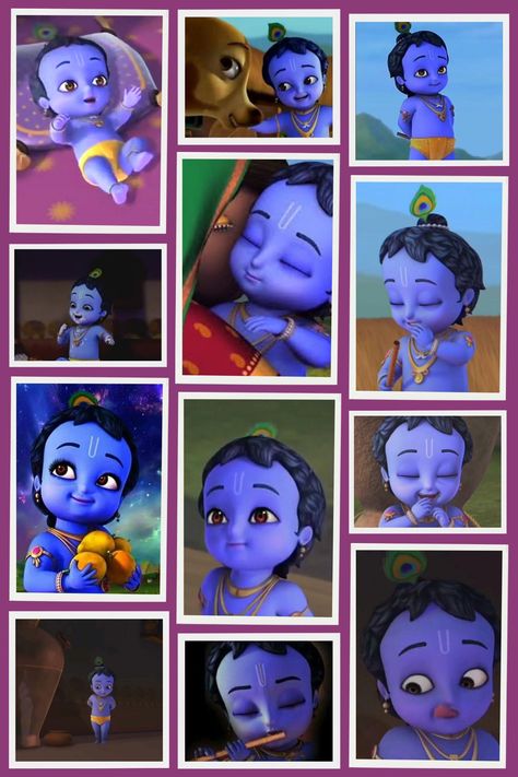 Little Krishna Cartoon collage Little Krishna Cartoon Images, Little Krishna Cartoon, Little Krishna Cute Pics, Cartoon Krishna, Bappa Visarjan, Krishna Cartoon, Krishna Collage, Lord Balaji Hd Wallpaper 4k, Bala Krishna