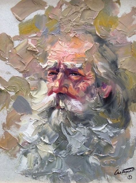 old man portrait study painting Modern Art Works, Impasto Paintings, Study Painting, Old Man Portrait, Thick Paint, Abstract Portrait Painting, Portrait Study, Portraiture Painting, Man Portrait