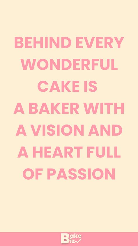 Baking Quote for all the talented and inspiring bakers! 💖 Bakers Quotes Inspiration, Bakery Sayings Quotes, Quotes For Cake Business, Caker Problems Quotes, Bakery Quotes Inspiration, Bakery Quotes Business, Baking Memes Funny, Baking Quotes Inspirational, Baker Quotes Inspiration