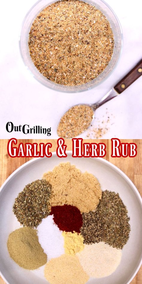 Season Blends, Grilled Chicken Rub, Scrap Recipes, Cold Cellar, Pork Rub Recipe, Chicken Rub Recipes, Chicken Seasoning Recipes, Spice Rubs, Garlic Herb Chicken