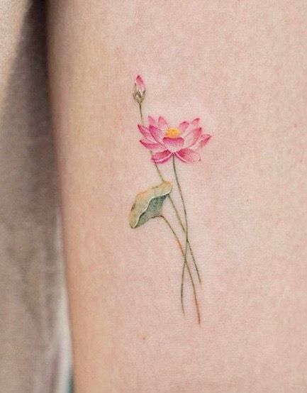 Waterlilly Tattoo, Water Lily Tattoos, Small Tattoo Ideas, Small Girl Tattoos, Tiny Tattoo, Lily Tattoo, Subtle Tattoos, Elegant Tattoos, Small Tattoo