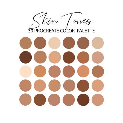 Skin Tones Procreate Color Palette Nudes Color Palette Ipad - Etsy Australia Skin Palette, Color Piel, Nude Color Palette, Procreate Color Palette, Skin Color Palette, Brown Color Palette, Palette Art, Colors For Skin Tone, Color Palette Design