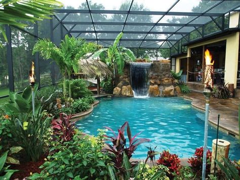 Indoor pool garden - 9GAG Garden Shed Landscaping, Easy Garden Ideas Landscaping, Cottage Garden Ideas, Indoor Swimming Pool Design, Home Garden Ideas, Indoor Pool Design, Gardening Landscaping, Garden Ideas Cheap, Easy Backyard