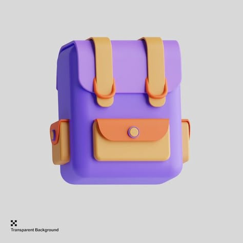 Backpack Icon, One Shoulder Backpack, Cute School Bags, 3d Room, Kids Purse, 3d Blender, Diy Candle, 3d Icons, Bag Icon