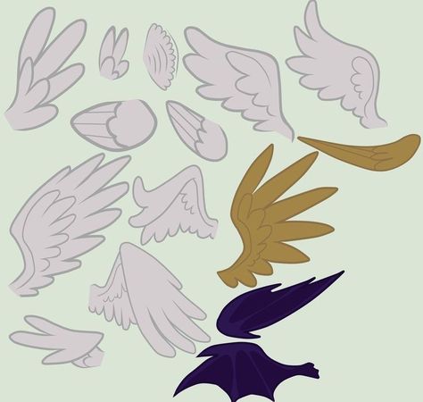 Flying Poses Drawing, Wings Template, Pegasus Wings, Draw Better, Pony Creator, Oc Design, Wings Drawing, Mlp Fan Art, My Little Pony Drawing