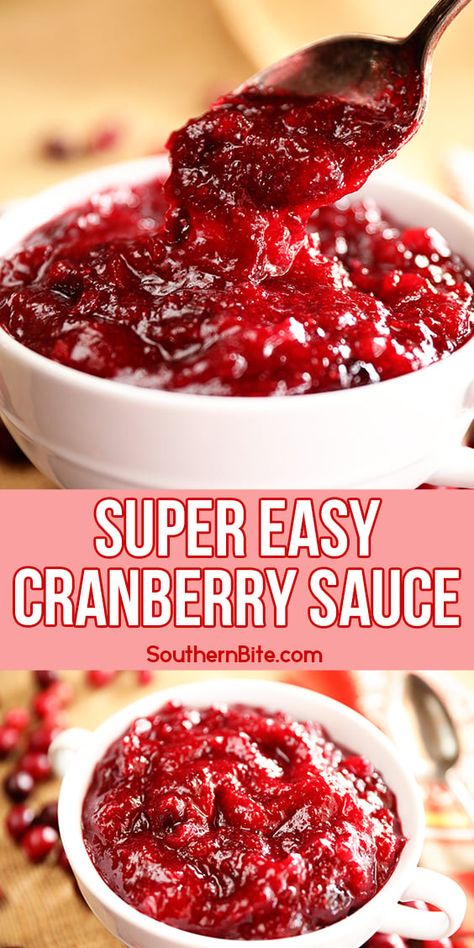 Cranberry Sauce Thanksgiving, Best Cranberry Sauce, Easy Cranberry Sauce, Cranberry Sauce Recipe, Thanksgiving Recipes Side Dishes, Thanksgiving Meal, Cranberry Sauce Homemade, Harvest Recipes, Cranberry Recipes